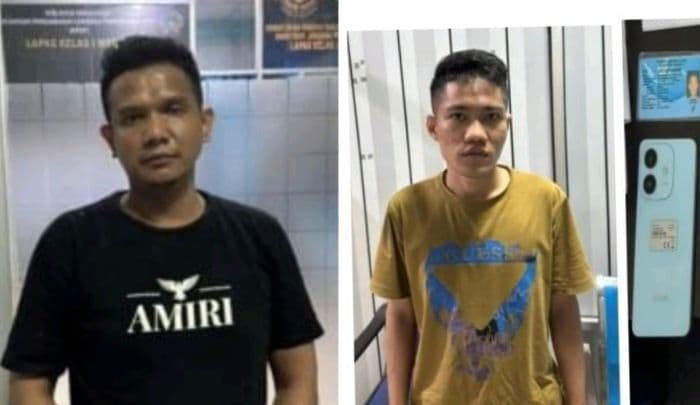 Wajah kedua narapidana Lapas Kelas I Medan yang diduga otak kejahatan scamming terhadap ayah Raline Shah, Rahmat Shah.