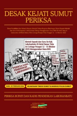 Dugaan Korupsi Bimtek Kepsek dan Guru Dinas Pendidikan Labuhanbatu Tahun 2025 Jadi Sorotan