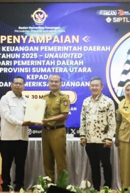 Wali Kota Mahyaruddin Salim Serahkan LKPD Unaudited TA 2025 ke BPK RI Perwakilan Sumut