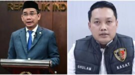 Kolase foto Anggota Komisi III DPR RI Rudianto Lallo (kiri) dan Kepala Satuan Reserse Kriminal (Kasat Reskrim) Polres Langkat, AKP Ghulam Yanuar (kanan).