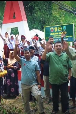 Kodim 0212/TS Rampungkan Jembatan Perintis Garuda di Padang Bolak Julu, Akses Warga Kembali Normal