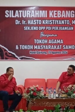 Hasto Kristiyanto Hadiri Silaturahmi Kebangsaan PDI Perjuangan di Samosir