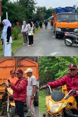Camat Pagar Merbau Adakan Giat Gotong Royong di Desa Pagar Merbau II