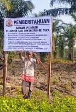 Klaim Menang hingga Kasasi, Koptan Rukun Sari Pasang Plang di Lahan Eks HGU PT MOEIS
