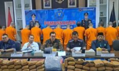 BNNP Sumut Musnahkan 230 Kg Ganja dan 205 Bungkus Pod Getar