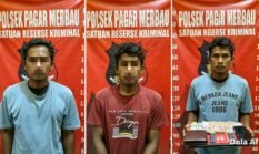 IPTU Chalid Sitorus, S.H., M.H., Kapolsek Pagar Merbau dan Jajarannya Amankan Tiga Orang Dugaan Penyalahgunaan Narkotika    