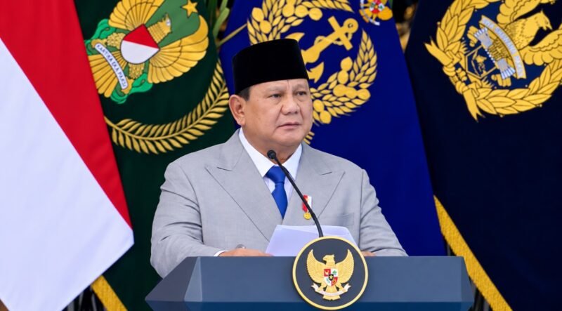 Presiden Prabowo Subianto saat memimpin Upacara Peringatan Hari Ulang Tahun (HUT) ke-81 TNI di Jakarta, Senin (5/10/2026). (Tangkapan Layar BPMI Setpres)